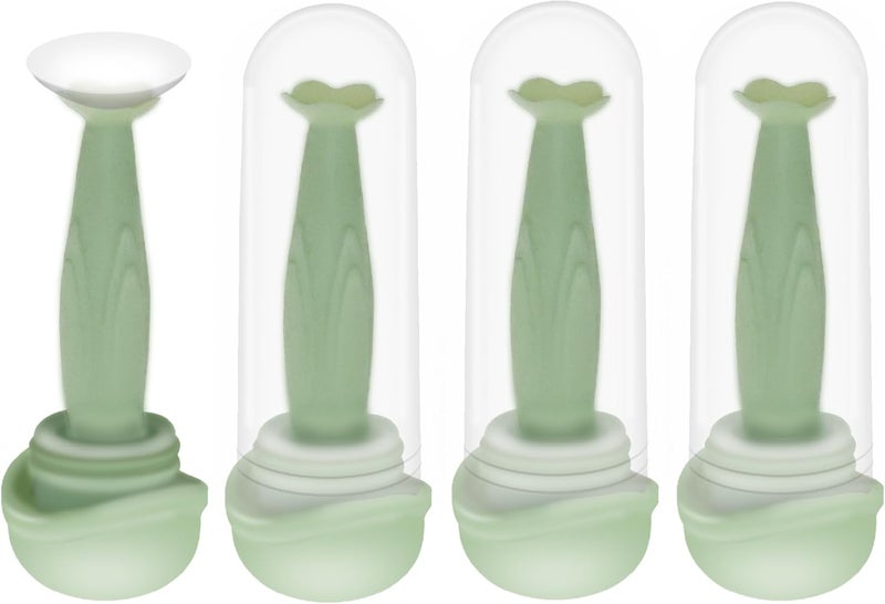 eagosion 4 Pack Flower-Shaped Contact Lens Remover with Storage Box Individually Packaged Soft Silicone Suction Sticks Gentle Tool for Safe Lens Removal for Hard/RGP/OK Contact Lenses - Image 1
